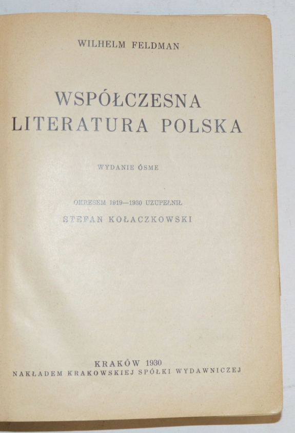 Wspczesna literatura polska.