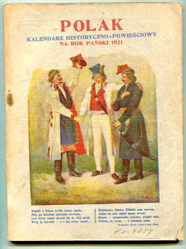 POLAK. Kalendarz historyczno-powieciowy na rok paski 1921.