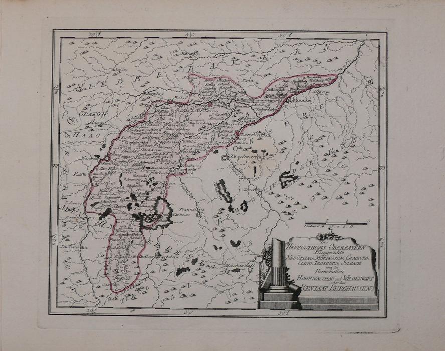 (BAWARIA). "Des Herzogthums Oberbayern Pfleggerichte Neuotting, Mormosen, Craiburg, Cling, Trosburg, Julbach ... oder das rentamt Burghausen".