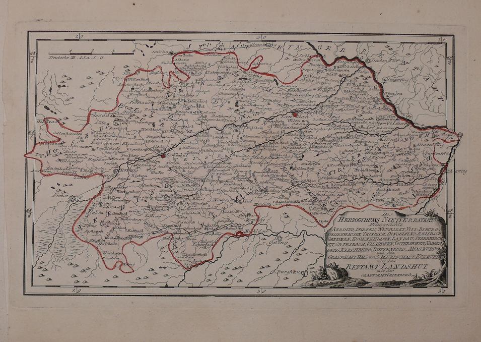 (BAWARIA). "Des Herzogthums Niederbayern Pfleggerichte Aerding, Dorfen, Neumarkt, Vils=Biburg, Geisenhausen, Teisbach,
