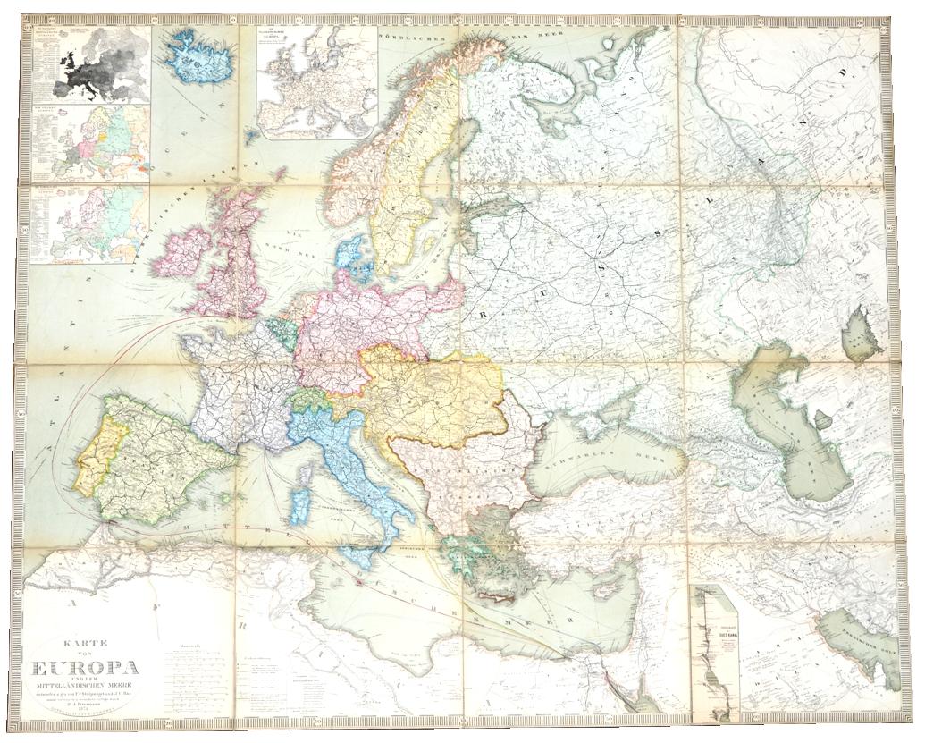 (EUROPA). Karte von Europa un dem Mittellndischen Meere.
