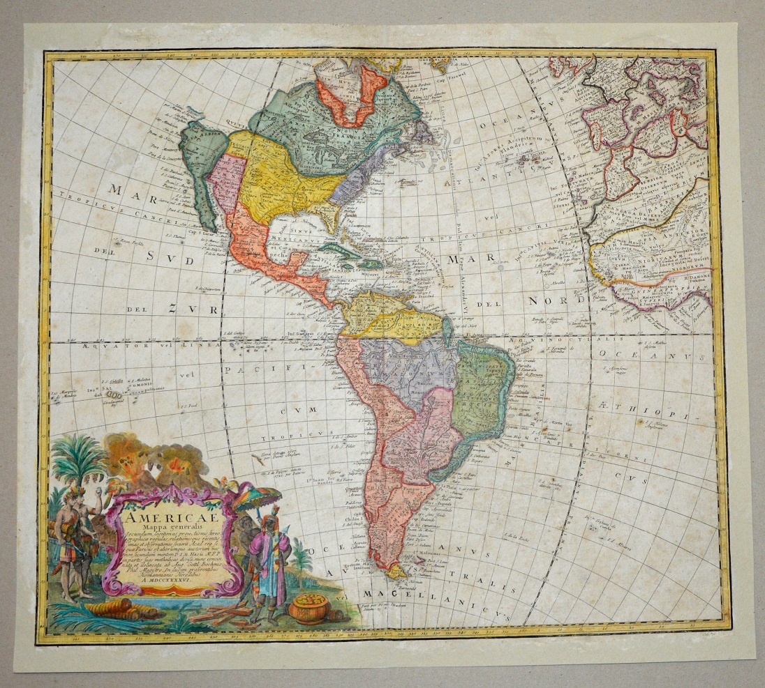 (AMERYKA pnocna i poudniowa). "Americae Mappa generalis secundum legitimas projectionis (...)".