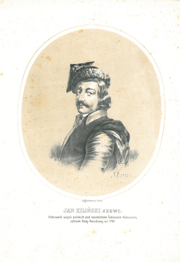 (KILISKI, portret). "Jan Kiliski szewc, pukownik wojsk polskich pod naczelnikiem Tadeuszem Kociuszk, czonek Rady Narodowej w r. 1794".