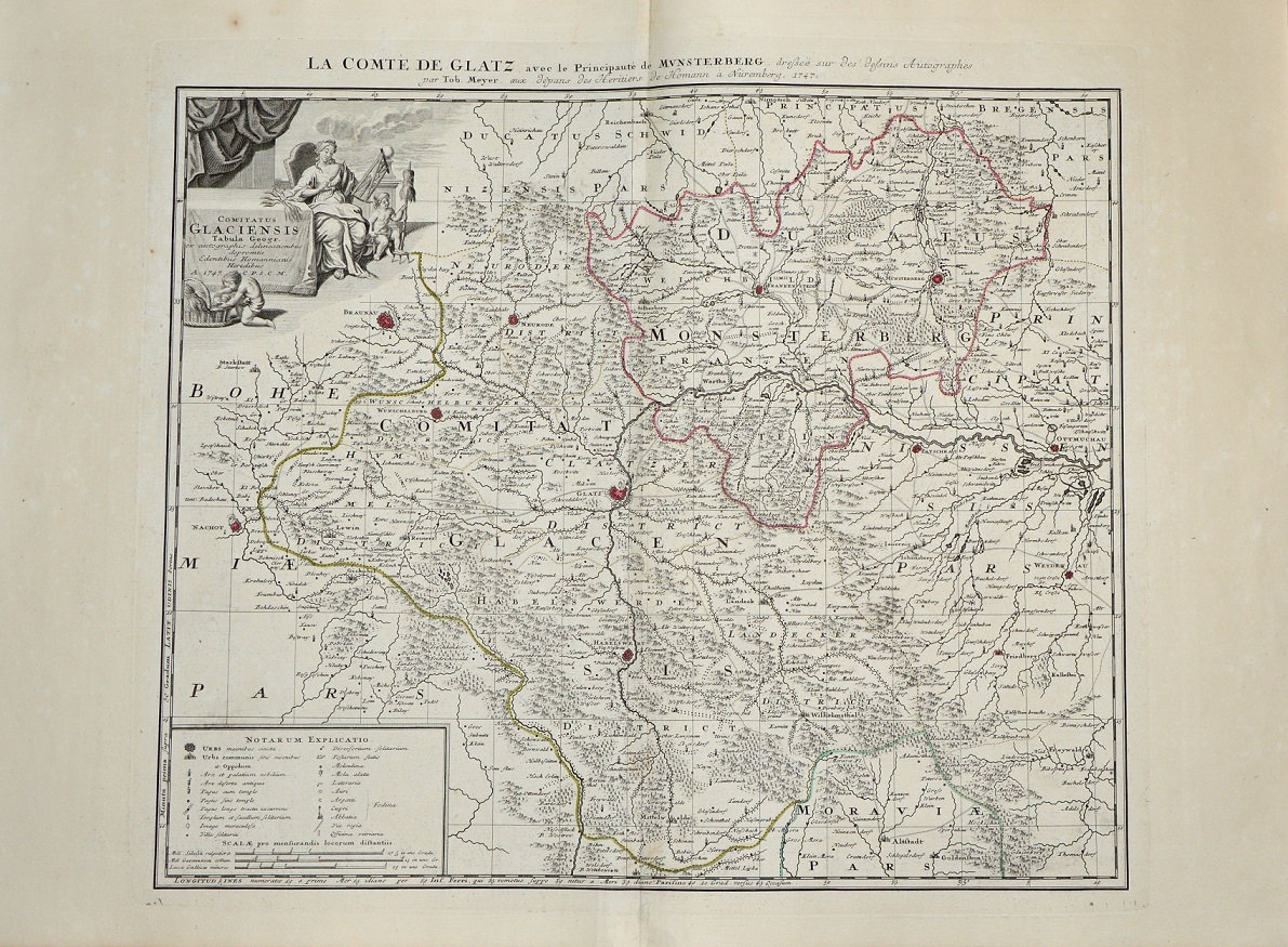 (KODZKIE Ksistwo). Comitatus Glaciensis Tabula. 1747.