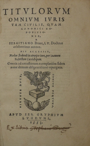 Titulorum ominum iuris tam civilis quam canonici expositiones.