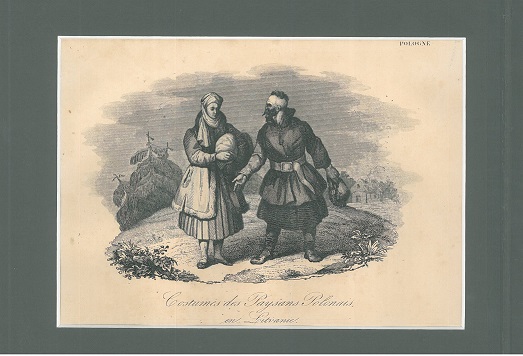 (Kostiumy litwiskich chopw). Costumes des Paysans Polonais en Litvanie.